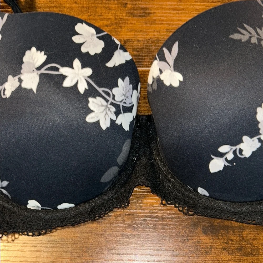 Auden Floral Black Lace Bra 36DD - Picture 3 of 6